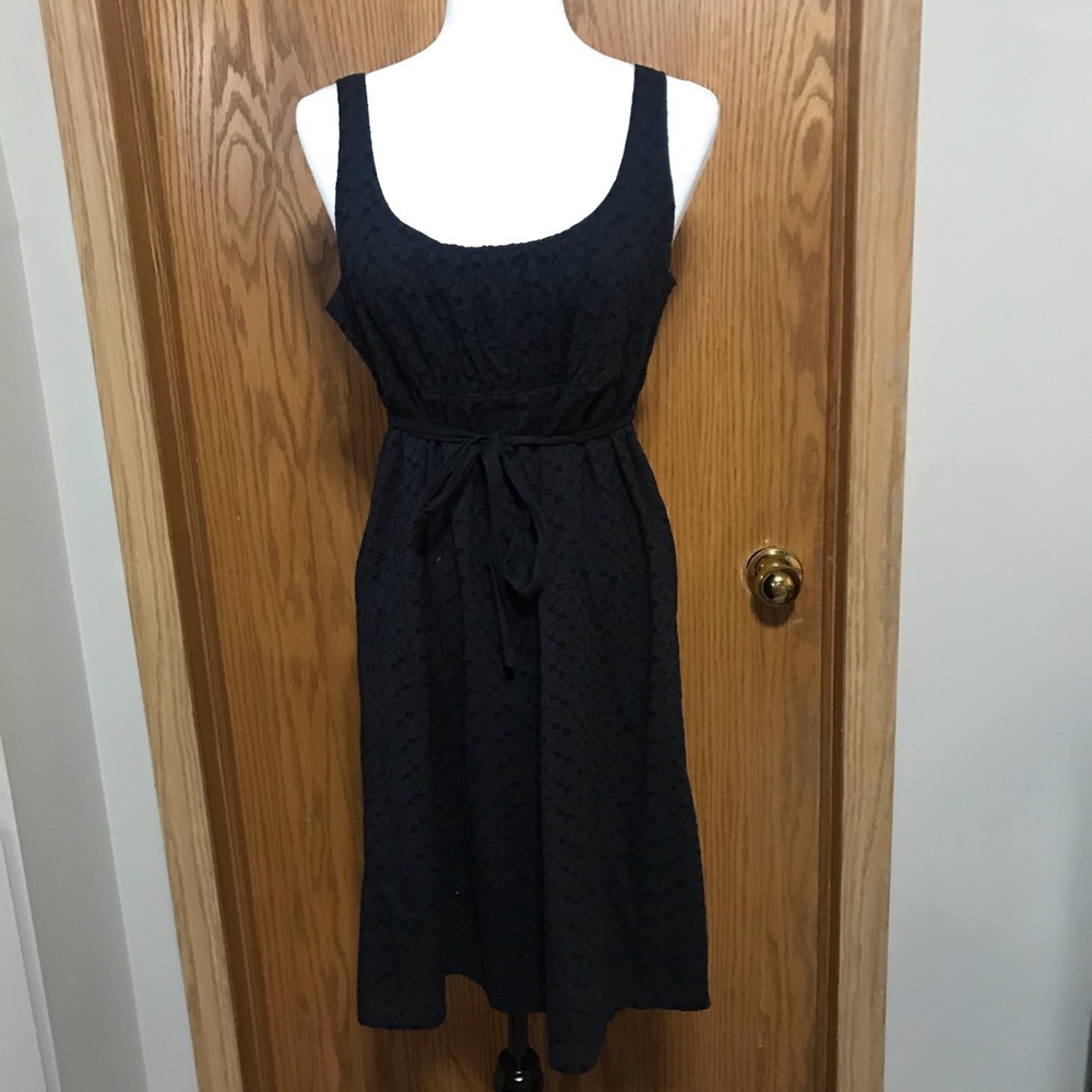 ROXY Embroidered flower black roxy dress
